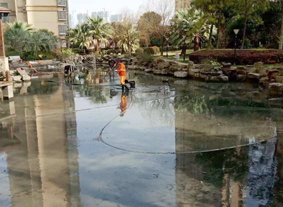 同心景观池淤泥清理